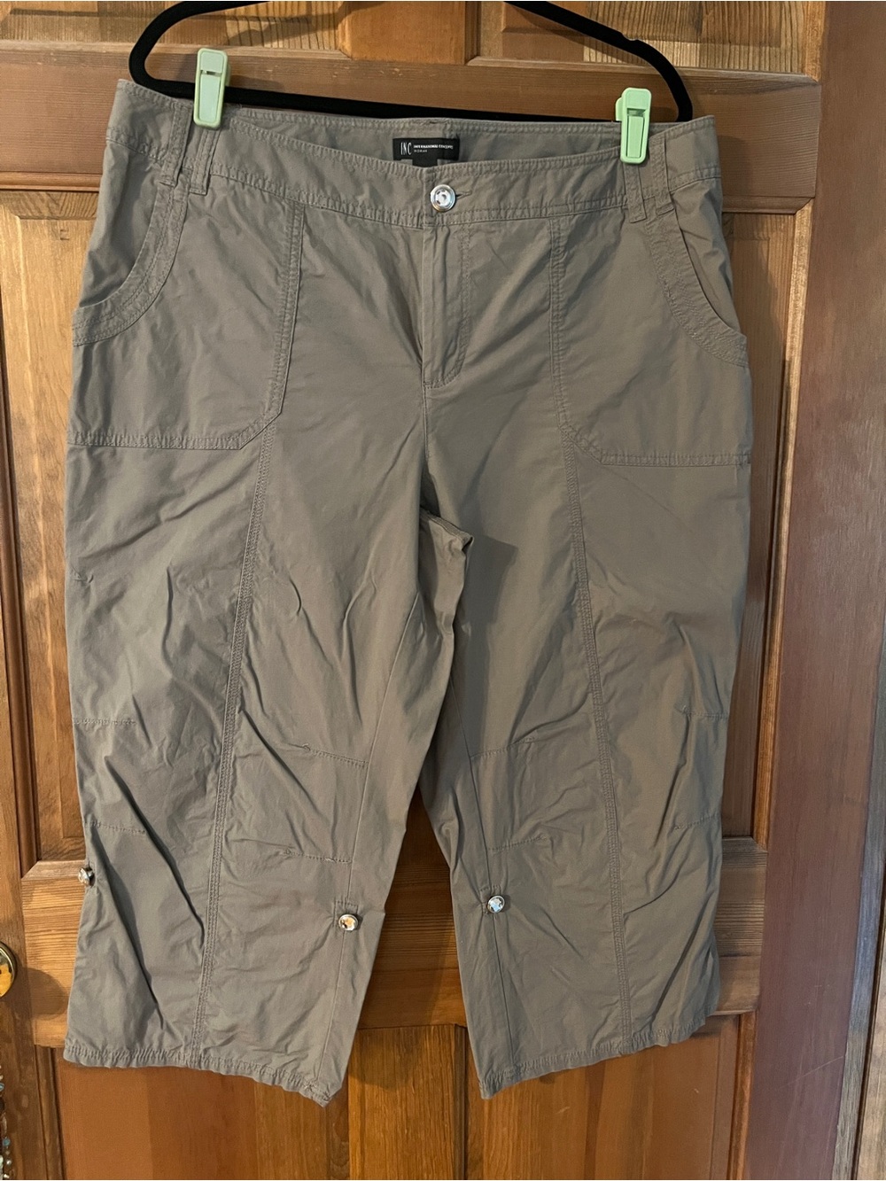 INC International Concepts Women’s Tan Capri Convertible Length Pants size 16W